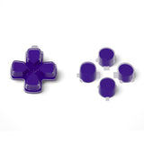 eXtremeRate Two-Tone Purple & Clear Custom Dpad Action Buttons Replacement No Letter Imprint D-pad Face Buttons Compatible with ps5 Controller - JPFG006