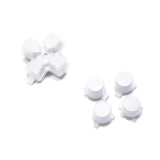 eXtremeRate Two-Tone Robot White & Clear Custom Dpad Action Buttons Replacement No Letter Imprint D-pad Face Buttons Compatible with ps5 Controller - JPFG009