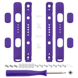 eXtremeRate Purple Soft Touch Replacement shell for NS Switch Joycon Strap, Custom Joy-Con Wrist Strap Housing Buttons for NS Switch - 2 Pack - UEP311