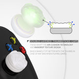 PlayVital Thumbs Cushion Caps Thumb Grips for ps5/4, Thumbstick Grip Cover for Xbox Series X/S, Thumb Grip Caps for Xbox One, Elite Series 2, for Switch Pro Controller - Raindrop Texture Design White - PJM3034