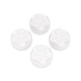 PlayVital Thumbs Cushion Caps Thumb Grips for ps5/4, Thumbstick Grip Cover for Xbox Series X/S, Thumb Grip Caps for Xbox One, Elite Series 2, for Switch Pro Controller - Raindrop Texture Design White - PJM3034