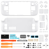 eXtremeRate Replacement White Full Set Shell with Buttons for Steam Deck LCD - QESDP001