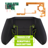 eXtremeRate Black Lofty Remappable Remap & Trigger Stop Kit, Upgrade Boards & Redesigned Back Shell & Side Rails & Back Buttons & Trigger Lock for Xbox One S / X Controller Model 1708 - X1RM012