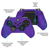 PlayVital Samurai Edition Anti Slip Silicone Case Cover for Xbox Elite Wireless Controller Series 2, Ergonomic Soft Rubber Skin Protector for Xbox Elite Series 2 with Thumb Grip Caps - Purple - XBE2M009