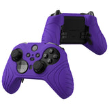 PlayVital Samurai Edition Anti Slip Silicone Case Cover for Xbox Elite Wireless Controller Series 2, Ergonomic Soft Rubber Skin Protector for Xbox Elite Series 2 with Thumb Grip Caps - Purple - XBE2M009