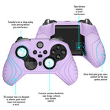 PlayVital Samurai Edition Anti Slip Silicone Case Cover for Xbox Elite Wireless Controller Series 2, Ergonomic Soft Rubber Skin Protector for Xbox Elite Series 2 with Thumb Grip Caps - Mauve Purple - XBE2M010