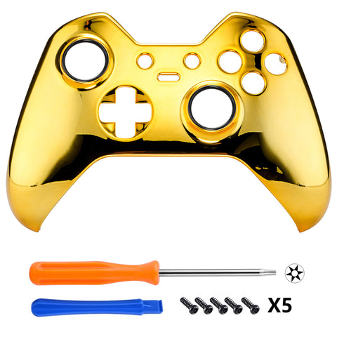 eXtremeRate New Custom Gold Remote Controller Top Shell for Xbox One Elite Model 1698-XOED001