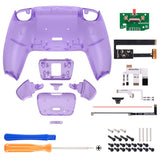 eXtremeRate Remappable Rise 2.0 Remap Kit for PS5 Controller BDM-010/020 - Clear Atomic Purple - XPFM5002G2