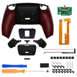 eXtremeRate Remappable RISE Remap Kit for PS5 Controller BDM-030/040/050 - Textured Red - XPFP3042G3