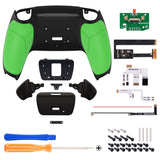 eXtremeRate Remappable Rise 2.0 Remap Kit for PS5 Controller BDM-010/020 - Rubberized Green - XPFU6004