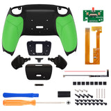 eXtremeRate Remappable RISE Remap Kit for PS5 Controller BDM-030/040/050 - Rubberized Green - XPFU6004G3