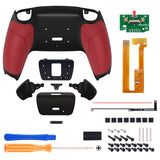 eXtremeRate Remappable RISE Remap Kit for PS5 Controller BDM-030/040/050 - Rubberized Red - XPFU6005G3