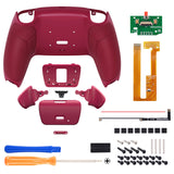 eXtremeRate Remappable RISE Remap Kit for PS5 Controller BDM-030/040/050 - Rubberized Cosmic Red - XPFU6008G3