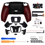 eXtremeRate Remappable Rise4 Remap Kit for PS5 Controller BDM-010/020 - Textured Red - YPFP3004