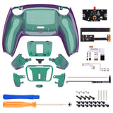 eXtremeRate Remappable Rise4 Remap Kit for PS5 Controller BDM-010/020 - Chameleon Green Purple - YPFP3009