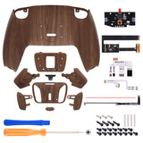 eXtremeRate Remappable Rise4 Remap Kit for PS5 Controller BDM-010/020 - Wood Grain Pattern - YPFS2001