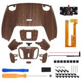 eXtremeRate Remappable RISE4 Remap Kit for PS5 Controller BDM-030/040/050 - Wood Grain - YPFS2001G3