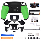 eXtremeRate Remappable Rise4 Remap Kit for PS5 Controller BDM-010/020 - Rubberized Green - YPFU6004