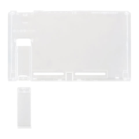 eXtremeRate Transparent Clear Console Back Plate DIY Replacement Housing Shell Case with Kickstand for Nintendo Switch Console - ZM501