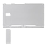 eXtremeRate Clear Black Console Back Plate DIY Replacement Housing Shell Case with Kickstand for Nintendo Switch Console - ZM510