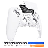 eXtremeRate White Touchpad Front Housing Shell Compatible with ps5 Controller BDM-010/020/030/040, DIY Replacement Shell Custom Touch Pad Cover Faceplate Compatible with ps5 Controller - ZPFP3008G3