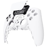 eXtremeRate White Touchpad Front Housing Shell Compatible with ps5 Controller BDM-010/020/030/040/050, DIY Replacement Shell Custom Touch Pad Cover Faceplate Compatible with ps5 Controller - ZPFP3008G3