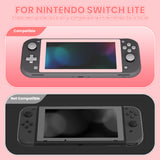 eXtremeRate 2 Pack Peach Blossoms Pink Border Transparent HD Saver Protector Film, Tempered Glass Screen Protector for Nintendo Switch Lite [Anti-Scratch, Anti-Fingerprint, Shatterproof, Bubble-Free] - HL706