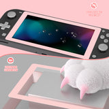 eXtremeRate 2 Pack Peach Blossoms Pink Border Transparent HD Saver Protector Film, Tempered Glass Screen Protector for Nintendo Switch Lite [Anti-Scratch, Anti-Fingerprint, Shatterproof, Bubble-Free] - HL706
