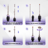 eXtremeRate 3D Joystick Desoldering Iron Tip with Heating Stick Compatible with T12 Soldering Station for PS4 & PS5 & Xbox One/Series S X & Switch Pro Controller 13mm Analog Sticks Repair Tools - PYAP4001