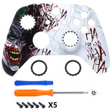 eXtremeRate Clown HAHAHA ASR Version Front Housing Shell with Accent Rings for Xbox Series X/S Controller, Custom Soft Touch Cover Faceplate for Xbox Core Controller Model 1914 - Controller NOT Included - YX3T112