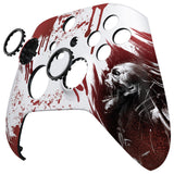 eXtremeRate Blood Zombie ASR Version Front Housing Shell with Accent Rings for Xbox Series X/S Controller, Custom Soft Touch Cover Faceplate for Xbox Core Controller Model 1914 - Controller NOT Included - YX3T113