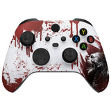 eXtremeRate Blood Zombie ASR Version Front Housing Shell with Accent Rings for Xbox Series X/S Controller, Custom Soft Touch Cover Faceplate for Xbox Core Controller Model 1914 - Controller NOT Included - YX3T113