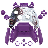 eXtremeRate ASR Version Performance Rubberized Full Set Shell Buttons with Redesigned Grip Diamond Texture Handles Backplate Case for Xbox Series X/S & Xbox Core Controller - Clown HAHAHA - GVNX3T004