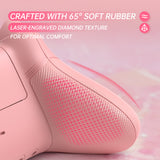 eXtremeRate ASR Version Performance Rubberized Full Set Shell Buttons with Redesigned Grip Diamond Texture Handles Backplate Case for Xbox Series X/S & Xbox Core Controller - Pinky Jellyfish Heaven - GVNX3T003