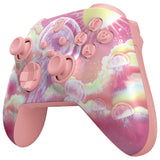 eXtremeRate ASR Version Performance Rubberized Full Set Shell Buttons with Redesigned Grip Diamond Texture Handles Backplate Case for Xbox Series X/S & Xbox Core Controller - Pinky Jellyfish Heaven - GVNX3T003