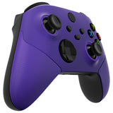 eXtremeRate Rubberized Purple ASR Version Performance Rubberized Grip Front Housing Shell  with Accent Rings for Xbox Series X/S Controller - FX3C3005