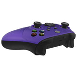 eXtremeRate Rubberized Purple ASR Version Performance Rubberized Grip Front Housing Shell  with Accent Rings for Xbox Series X/S Controller - FX3C3005