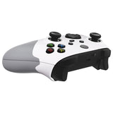 eXtremeRate Rubberized White & Gray ASR Version Performance Rubberized Side Rails Front Shell with Accent Rings for Xbox Series X/S Controller - ZX3C3009