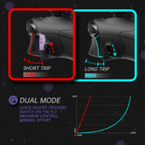 eXtremeRate ASR Version Performance Redesigned Full Set Shell Buttons with Ergonomic Trigger Stop Rubberized Grip for Xbox Series X/S Controller & Xbox Core Controller - Diamond Textured Black - KDXX3C007