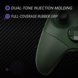 eXtremeRate ASR Version Performance Redesigned Full Set Shell Buttons with Ergonomic Trigger Stop Rubberized Grip for Xbox Series X/S Controller & Xbox Core Controller - Diamond Deep Pine Green - KDXX3C002