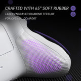 eXtremeRate ASR Version Performance Redesigned Full Set Shell Buttons with Ergonomic Trigger Stop Rubberized Grip for Xbox Series X/S Controller & Xbox Core Controller - Diamond Frosted White - KDXX3C006