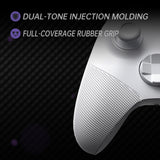 eXtremeRate ASR Version Performance Redesigned Full Set Shell Buttons with Ergonomic Trigger Stop Rubberized Grip for Xbox Series X/S Controller & Xbox Core Controller - Diamond Frosted White - KDXX3C006