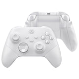 eXtremeRate ASR Version Performance Redesigned Full Set Shell Buttons with Ergonomic Trigger Stop Rubberized Grip for Xbox Series X/S Controller & Xbox Core Controller - Diamond Frosted White - KDXX3C006