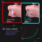 eXtremeRate ASR Version Performance Redesigned Full Set Shell Buttons with Ergonomic Trigger Stop Rubberized Grip for Xbox Series X/S Controller & Xbox Core Controller - Diamond Pale Red - KDXX3C003