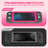 eXtremeRate 2 Pack Bright Pink Border Transparent HD Saver Protector Film, Tempered Glass Screen Protector for Nintendo Switch Lite [Anti-Scratch, Anti-Fingerprint, Shatterproof, Bubble-Free] - HL740