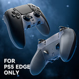 eXtremeRate Beyond-ARC Bottom Shell Kit with Rubberised Grip for PS5 Edge Controller - Dark Gray - CKREGU007