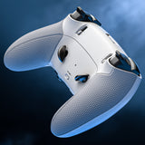 eXtremeRate Beyond-ARC Bottom Shell Kit with Rubberised Grip for PS5 Edge Controller - White & Gray - CKREGU006