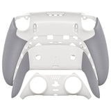 eXtremeRate Beyond-ARC Bottom Shell Kit with Rubberised Grip for PS5 Edge Controller - White & Gray - CKREGU006