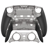 eXtremeRate Beyond-ARC Bottom Shell Kit with Rubberised Grip for PS5 Edge Controller - Clear & Black - CKREGU005