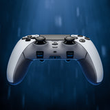 eXtremeRate Beyond-ARC Bottom Shell Kit with Rubberised Grip for PS5 Edge Controller - New Hope Gray & Classic Gray - CKREGU003